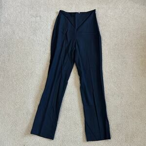 GUNEXT Navy Blue Wool Blend Seamless Skinny Pants Career Office Work Size 4